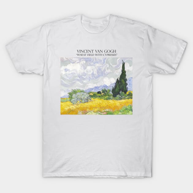 Wheat field with cypresses T-Shirt by Laevs